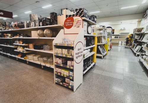 a free standing display unit in a shop created by ripple with its fsdu design service